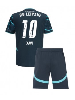 Billige RB Leipzig Xavi Simons #10 Tredjedraktsett Barn 2024-25 Kortermet (+ Korte bukser)